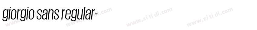 giorgio sans regular字体转换